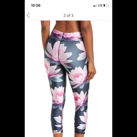 Terez 3 tall band athletic leggings-capri elastic banded high waist size L, NWT - Picture 2 of 9